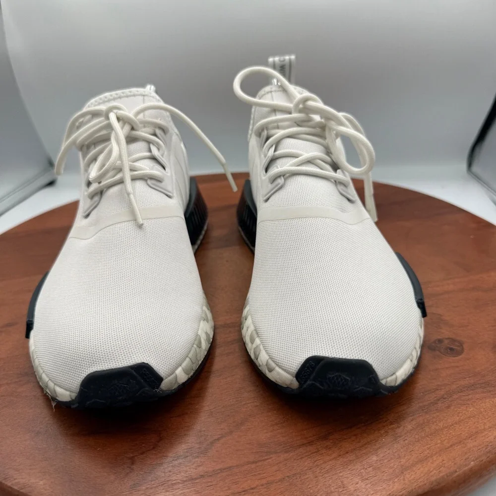 Adidas NMD R1 Mens Size 9 White Black Scale Pattern Boost Sneakers GW9476 - Picture 9 of 12